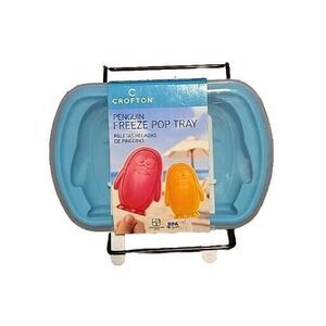 Crofton Penguin Shape Freeze Pop Tray Silicone Mold Food Storage Treat Container